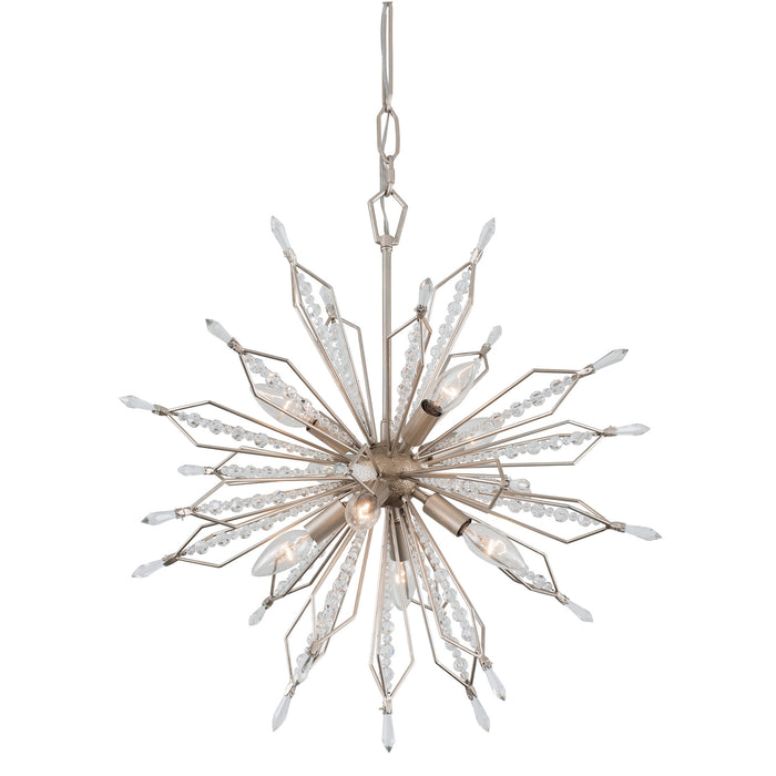 Varaluz 311P08GD Eight Light Pendant, Gold Dust