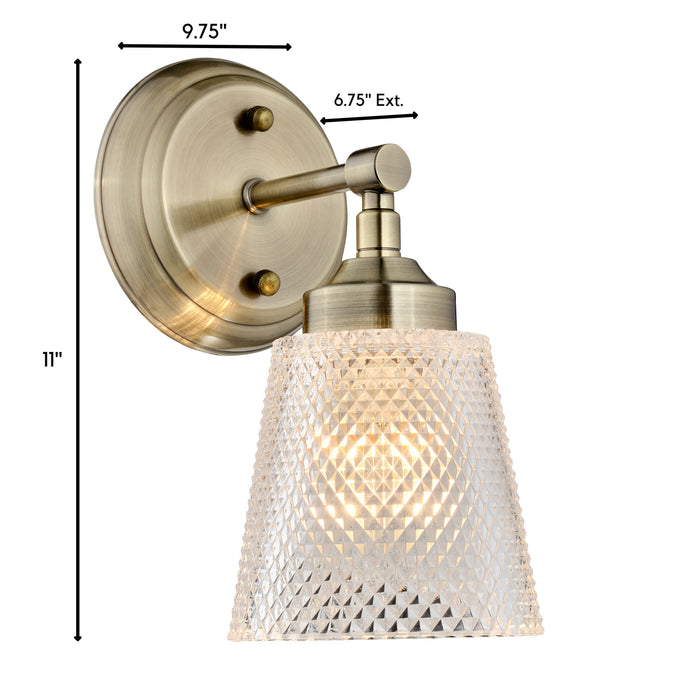Varaluz 312B01AB One Light Bath, Antique Brass