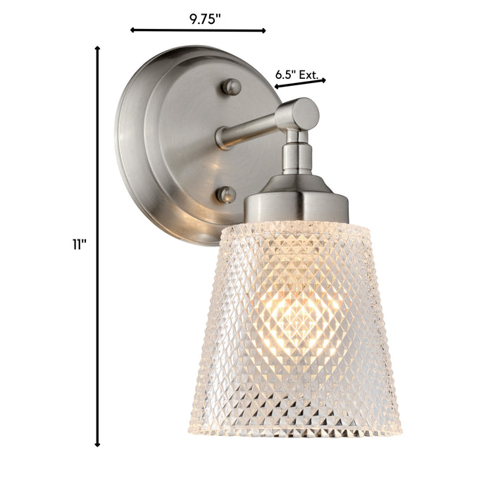 Varaluz 312B01BN One Light Bath, Brushed Nickel