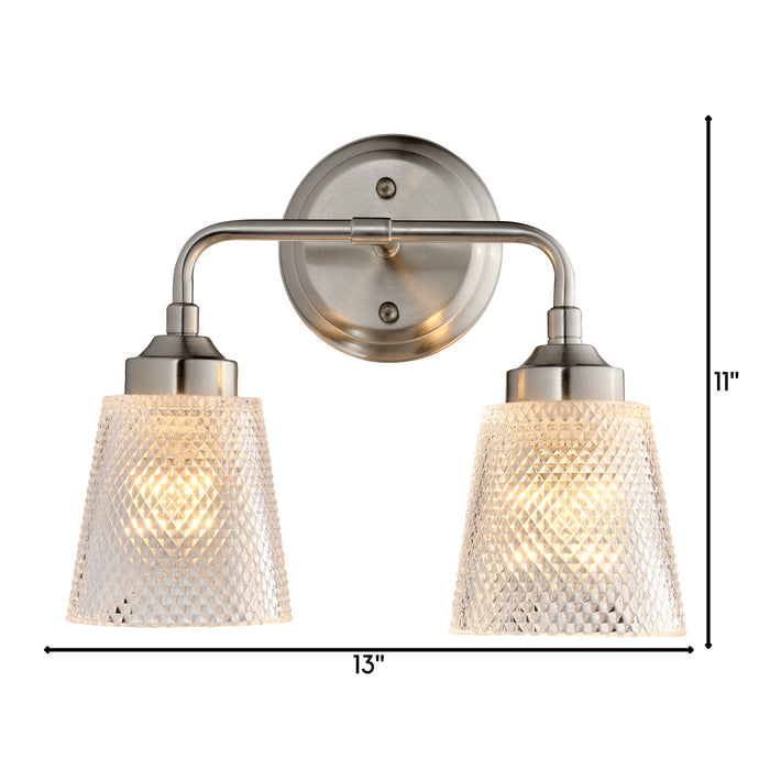 Varaluz 312B02BN Two Light Bath, Brushed Nickel