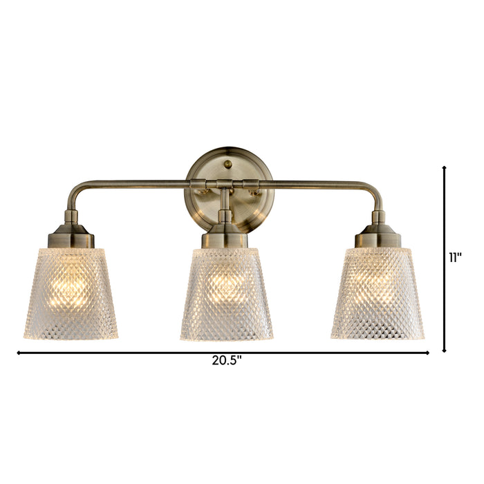 Varaluz 312B03AB Three Light Bath, Antique Brass