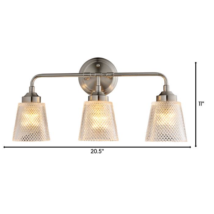 Varaluz 312B03BN Three Light Bath, Brushed Nickel