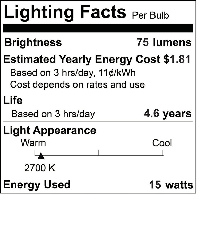 Bulbrite 403115 Light Bulb, Clear