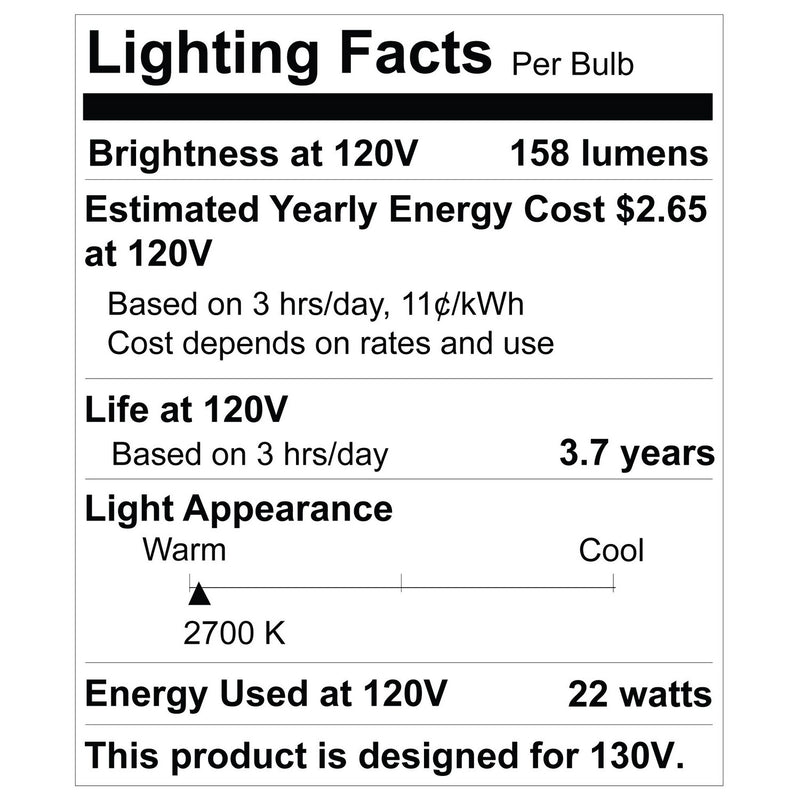 Bulbrite 101025 Light Bulb, Clear