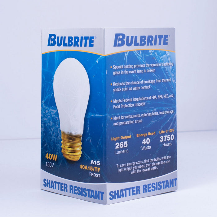 Bulbrite 108040 Light Bulb, Frost Tough Coat