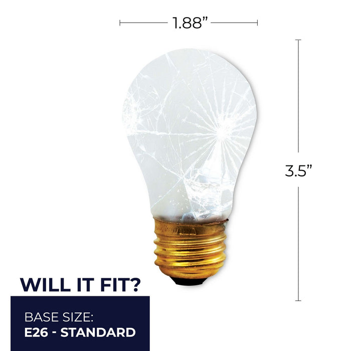 Bulbrite 108040 Light Bulb, Frost Tough Coat
