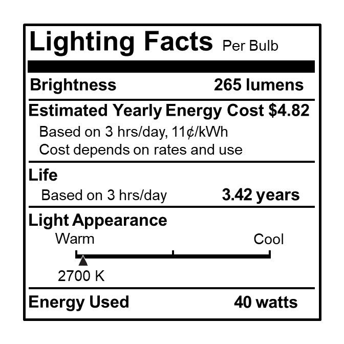 Bulbrite 108040 Light Bulb, Frost Tough Coat