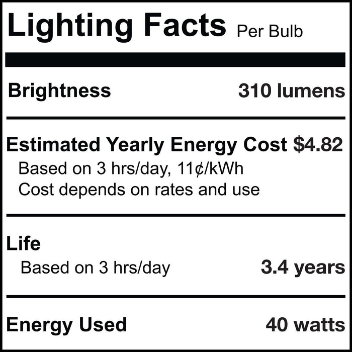 Bulbrite 430040 Light Bulb, Satin