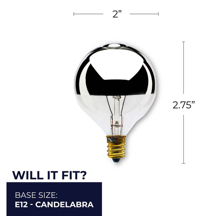 Bulbrite 712314 Light Bulb, Half Mirror