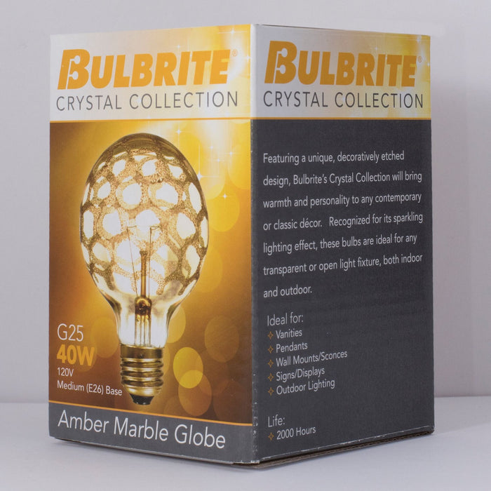 Bulbrite 144025 Light Bulb, Amber Marble