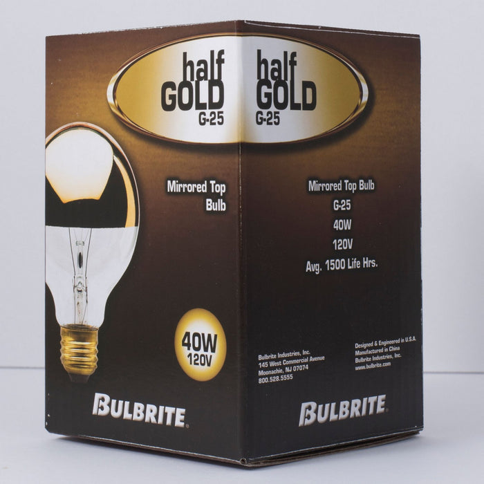 Bulbrite 712424 Light Bulb, Half Gold
