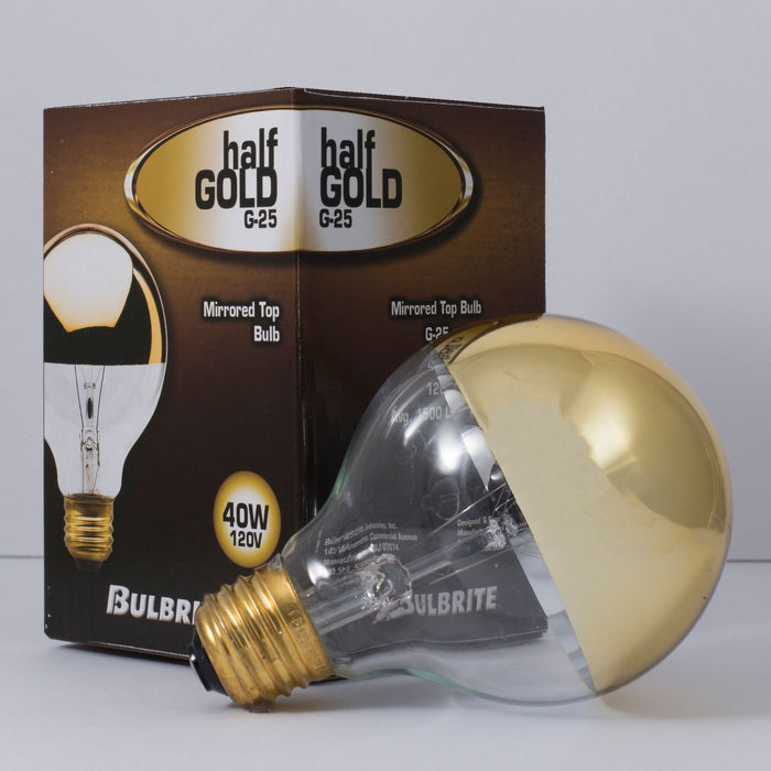Bulbrite 712424 Light Bulb, Half Gold