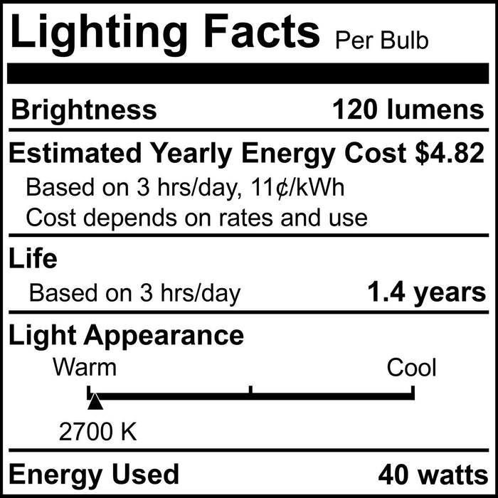 Bulbrite 712334 Light Bulb, Half Mirror