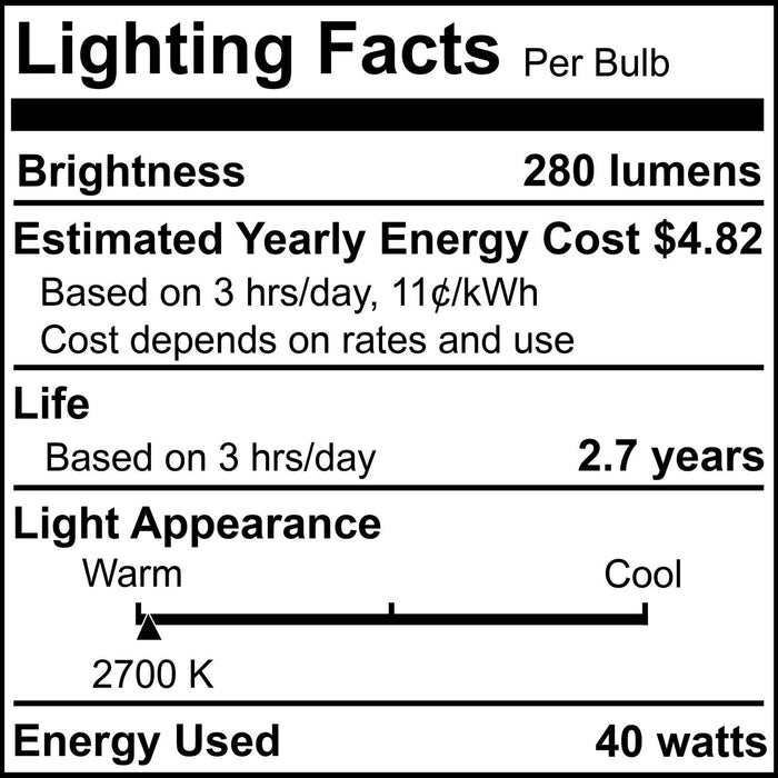 Bulbrite 393004 Light Bulb, White