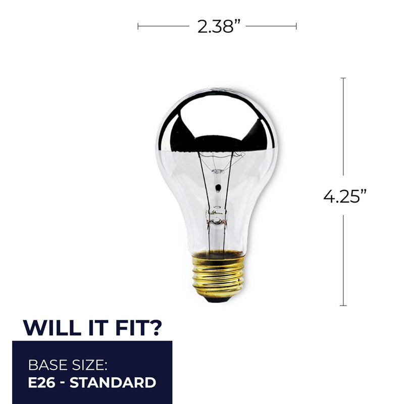 Bulbrite 712160 Light Bulb, Half Mirror