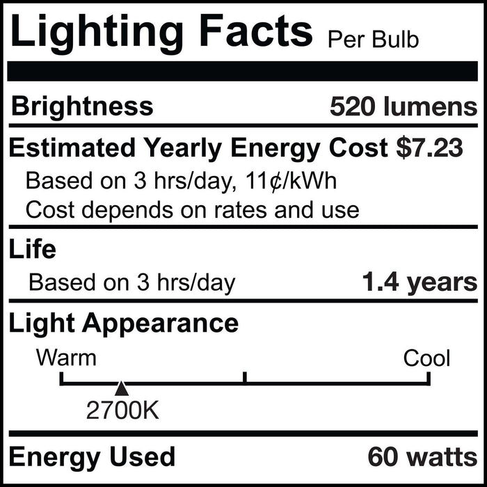 Bulbrite 712356 Light Bulb, Half Mirror