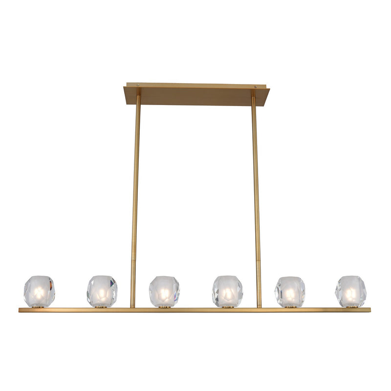 Kalco 311760WB LED Island Pendant, Winter Brass