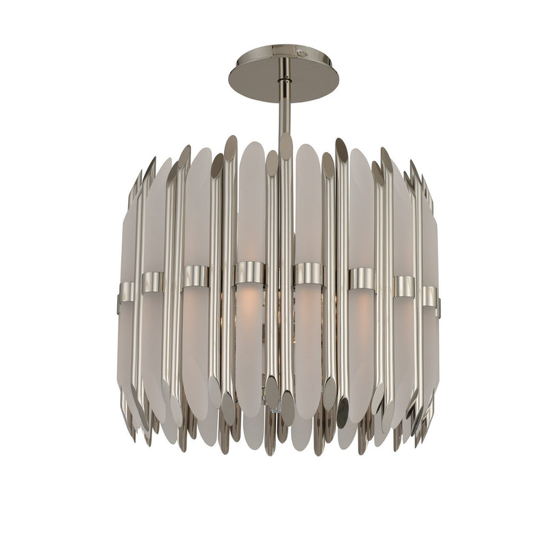 Kalco 312951PN Three Light Pendant, Polished Nickel