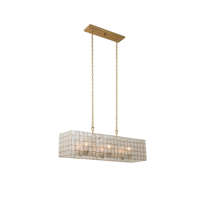 Kalco 505860OL Six Light Island Pendant, Oxidized Gold Leaf