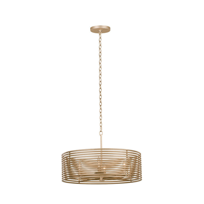 Kalco 506451MG Four Light Pendant, Modern Gold