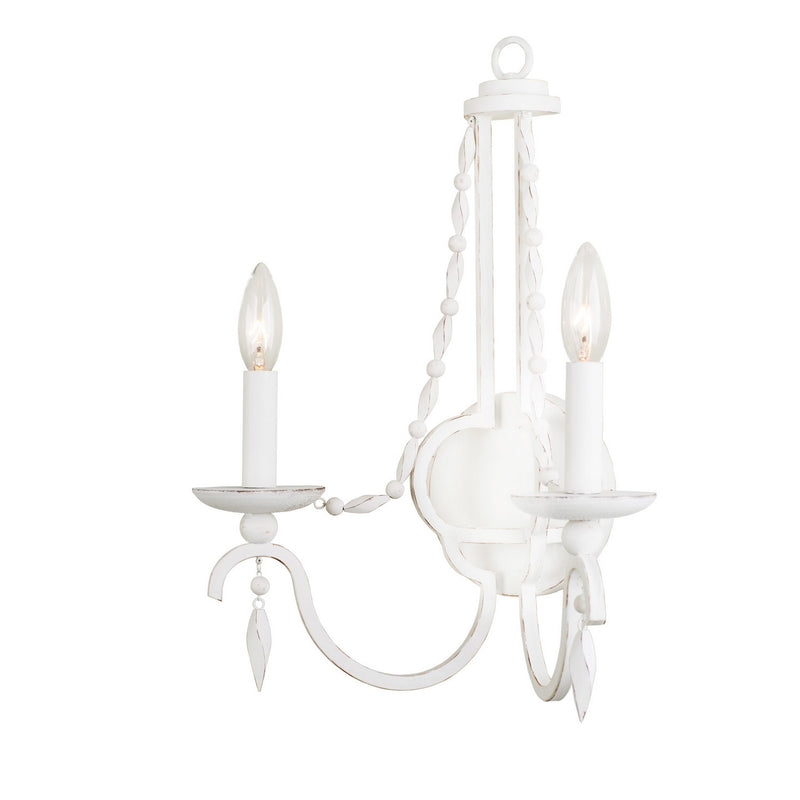 Kalco 507220DW Two Light Wall Bracket, Distressed White