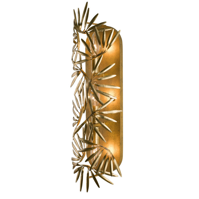 Kalco 507621OL Three Light Wall Sconce, Oxidized Gold Leaf