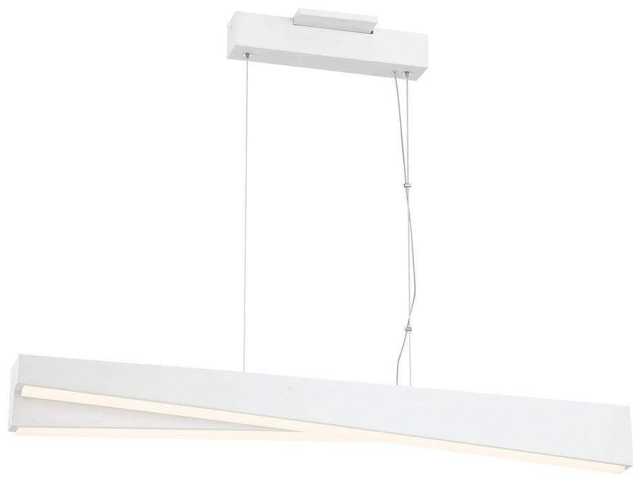 George Kovacs P1154-655-L LED Island Pendant, Sand White