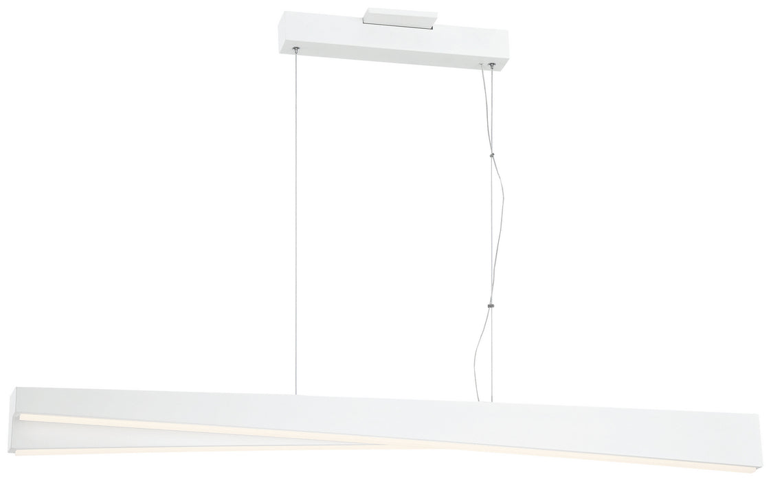 George Kovacs P1155-655-L LED Island Pendant, Sand White