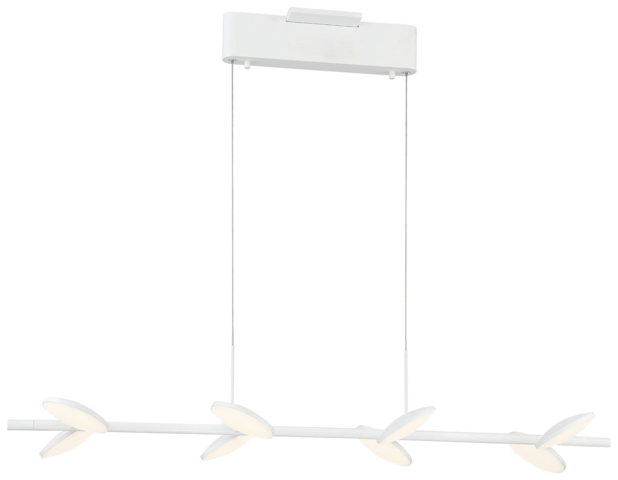 George Kovacs P1156-044B-L LED Island Pendant, Matte White