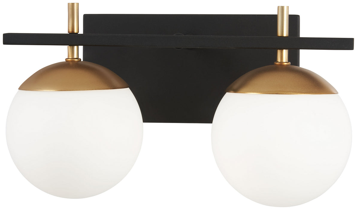 George Kovacs P1352-618 Two Light Bath, Weathered Black W/Autumn Gold