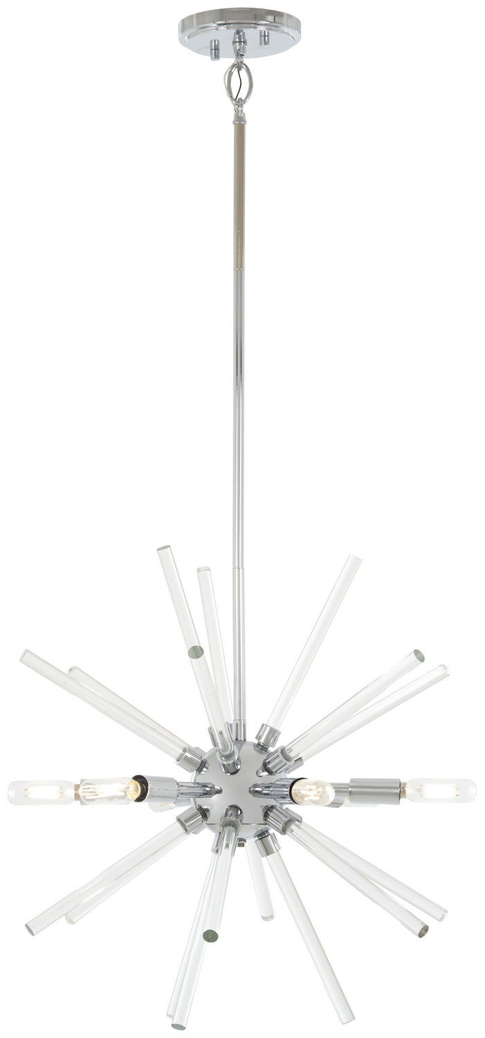 George Kovacs P1791-077 Six Light Pendant, Chrome