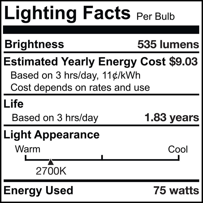 Bulbrite 705075 Light Bulb, Frost
