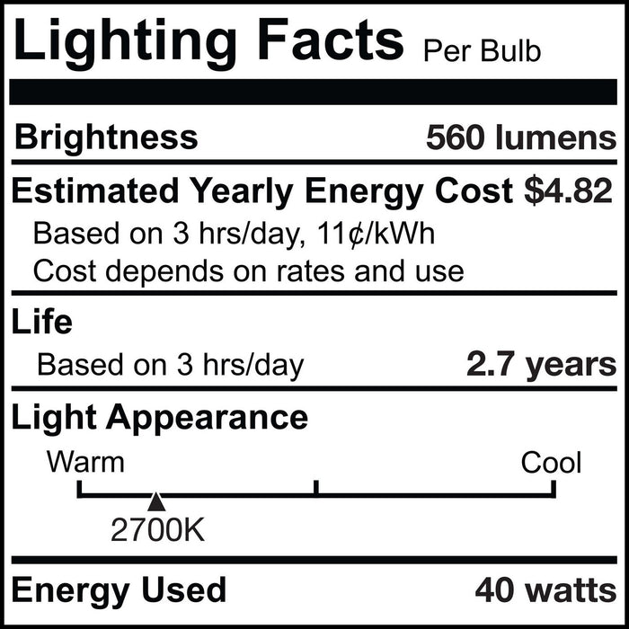 Bulbrite 473240 Light Bulb, Clear