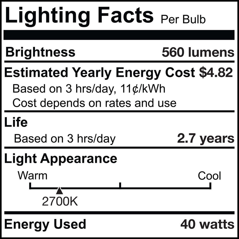 Bulbrite 473040 Light Bulb, Clear