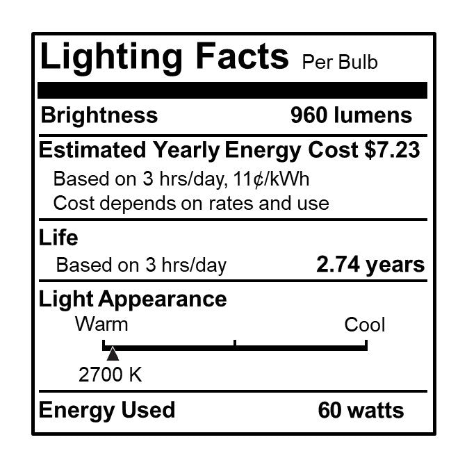 Bulbrite 473060 Light Bulb, Clear