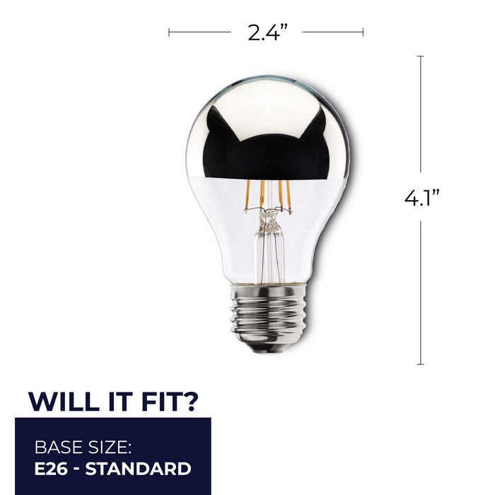 Bulbrite 776671 Light Bulb, Half Chrome