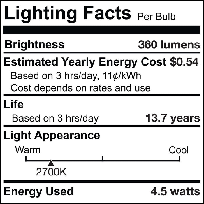 Bulbrite 776671 Light Bulb, Half Chrome