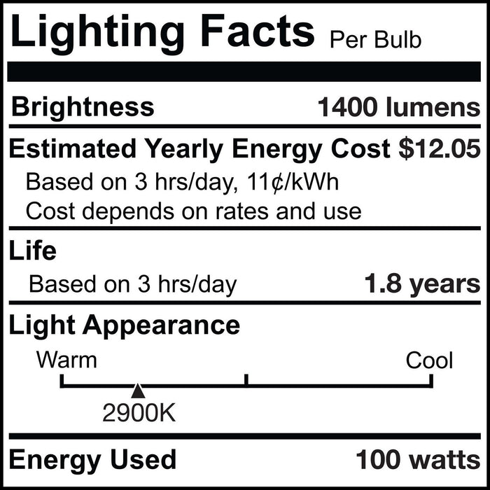 Bulbrite 614101 Light Bulb, Clear