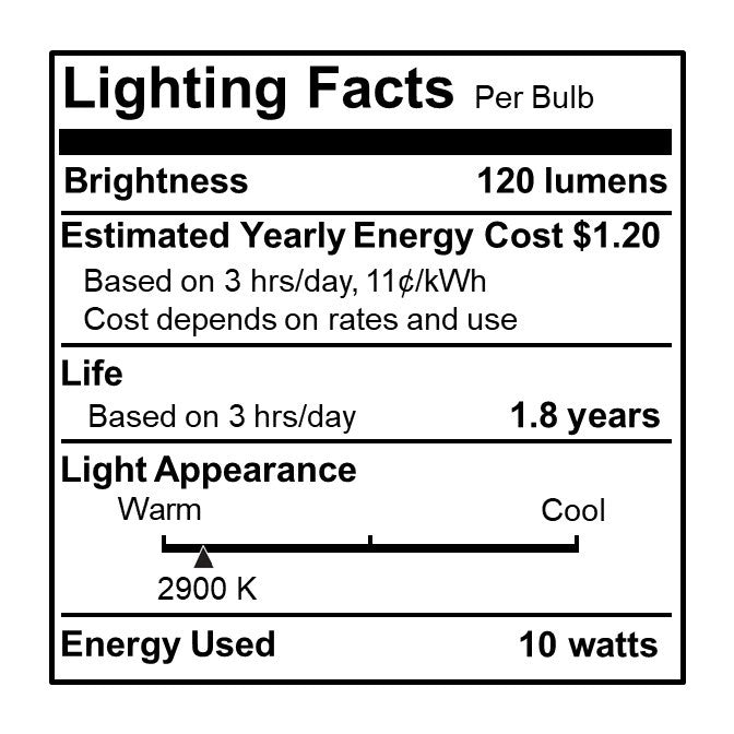 Bulbrite 650010 Light Bulb, Clear