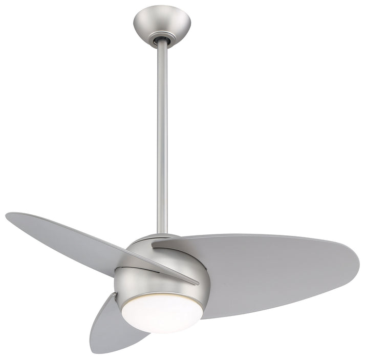 Minka Aire F410L-BS 36" Ceiling Fan, Brushed Steel