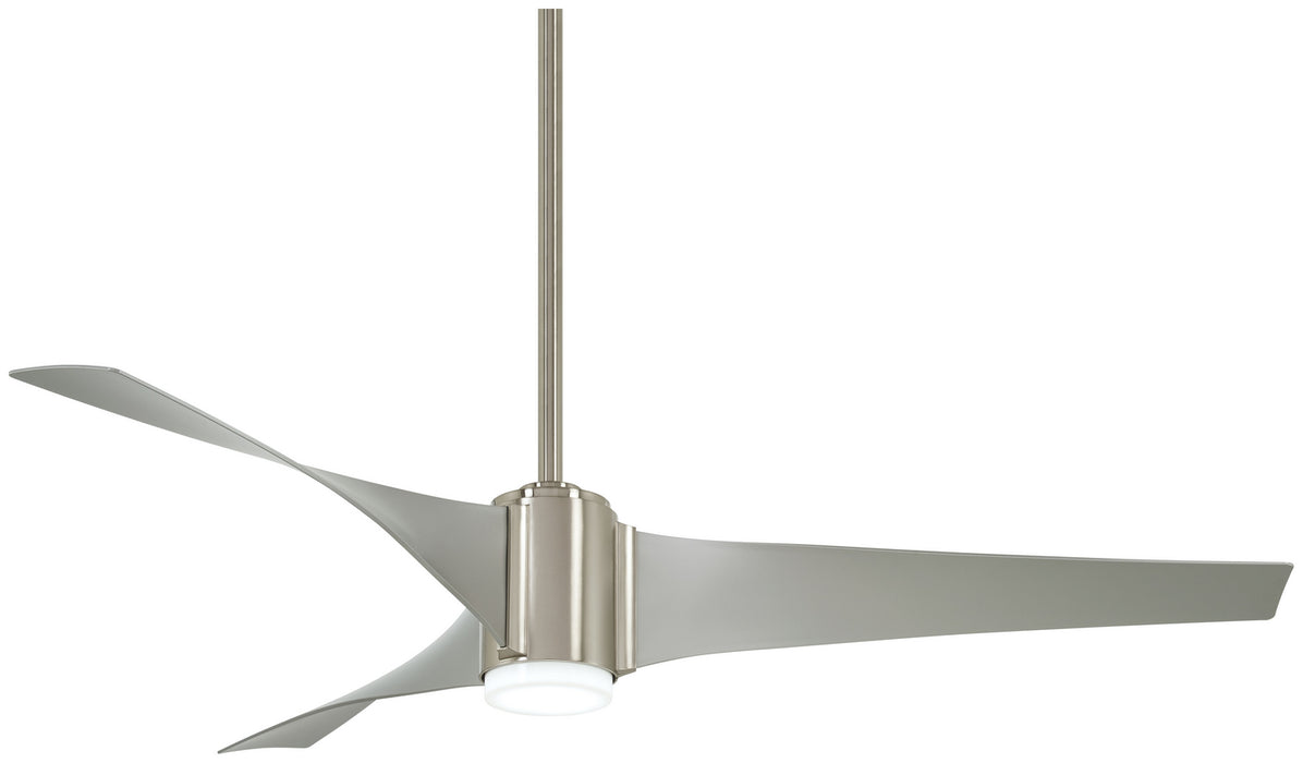 Minka Aire F832L-BN/SL 60" Ceiling Fan, Brushed Nickel W/ Silver