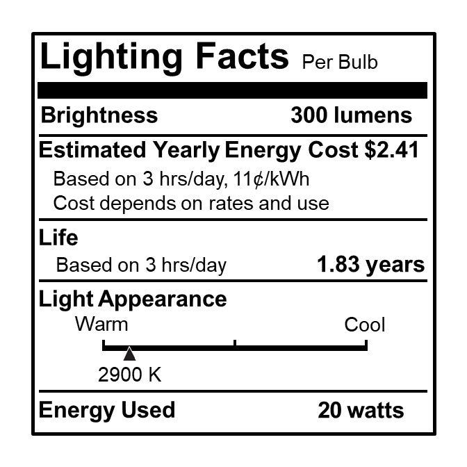 Bulbrite 650020 Light Bulb, Clear