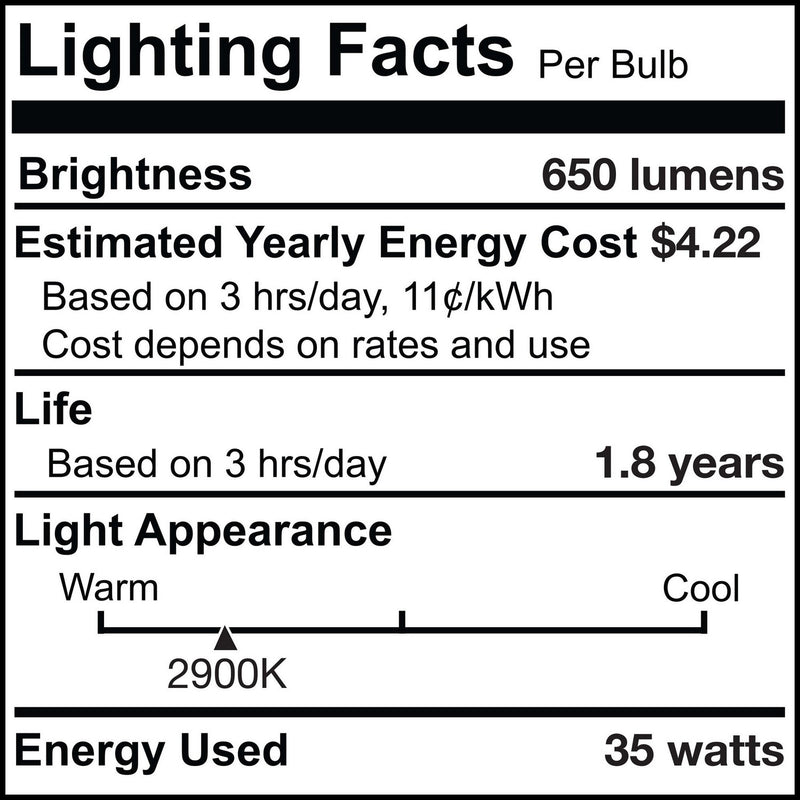 Bulbrite 654035 Light Bulb, Clear