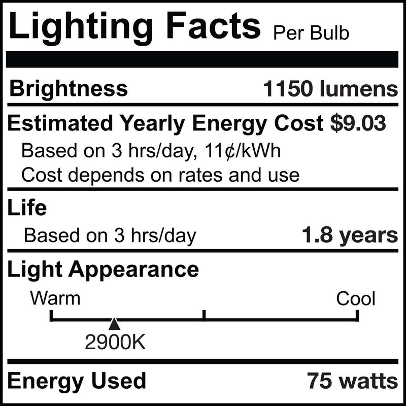 Bulbrite 614076 Light Bulb, Clear