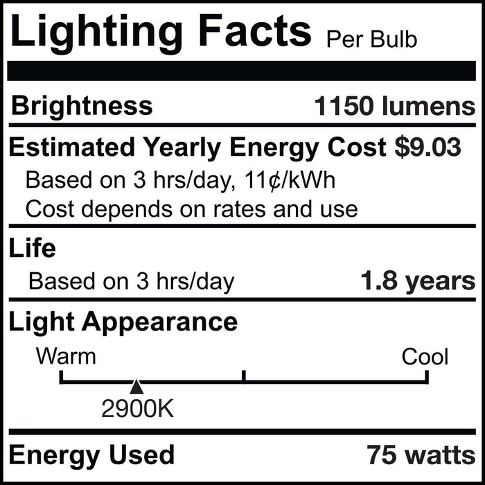 Bulbrite 614076 Light Bulb, Clear