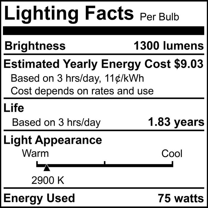 Bulbrite 654076 Light Bulb, Frost