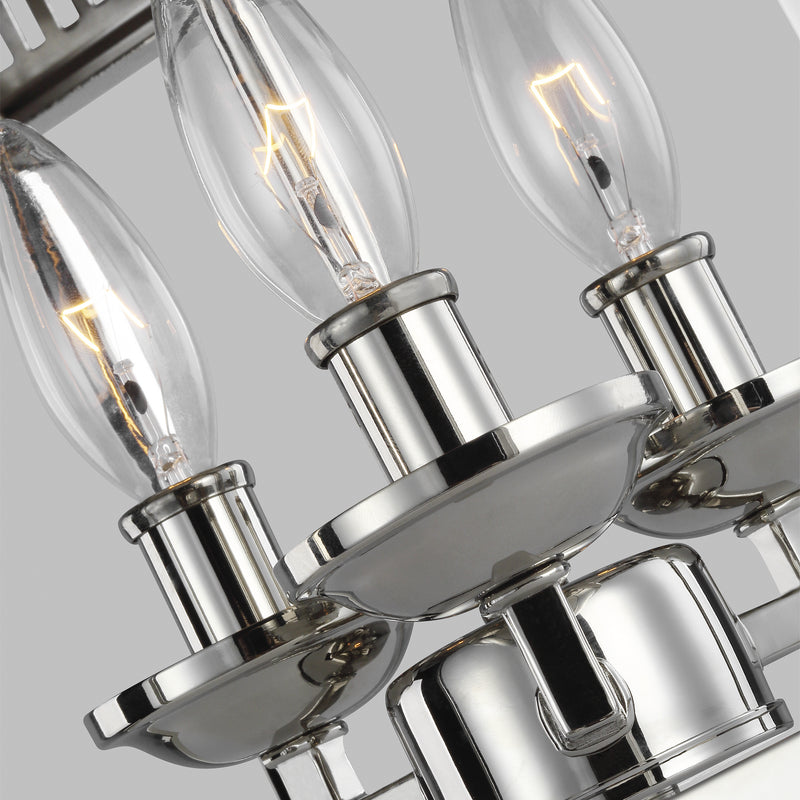 Visual Comfort Studio FM521PN Three Light Flush Mount, Polished Nickel