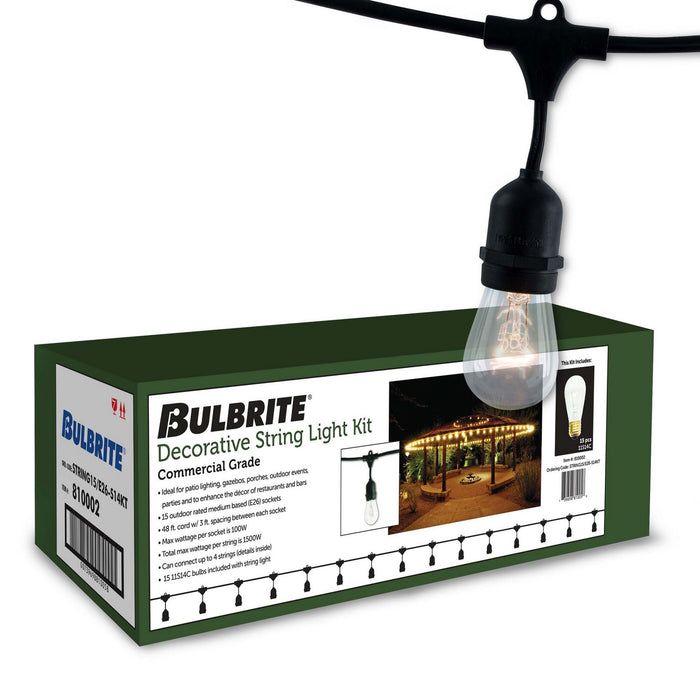 Bulbrite 810002 String Light, Black