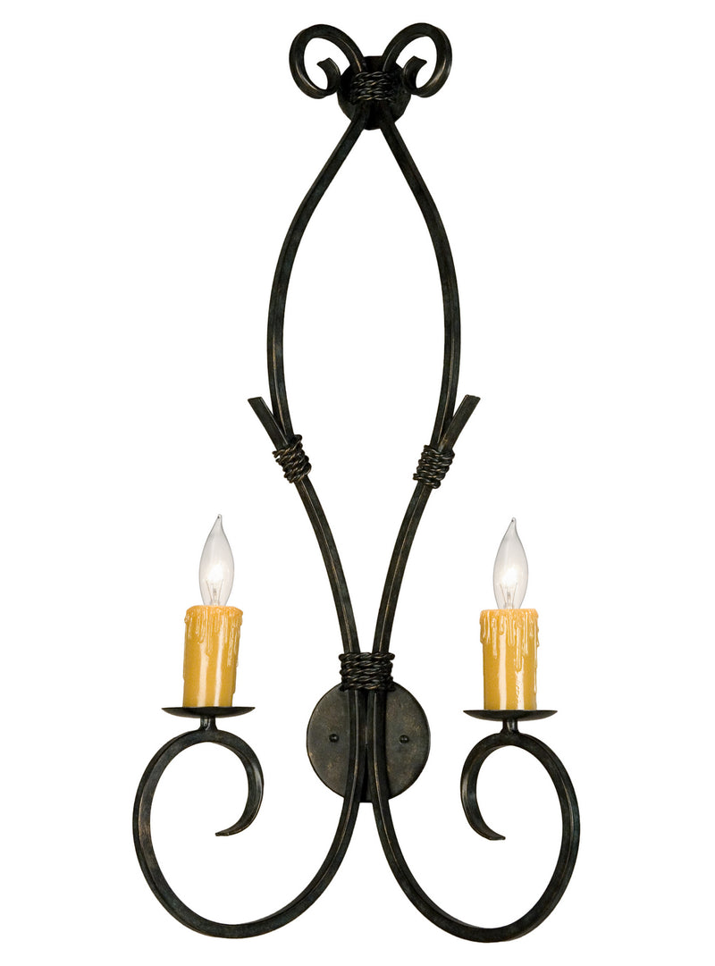 Meyda Tiffany 137118 Two Light Wall Sconce, Smoke