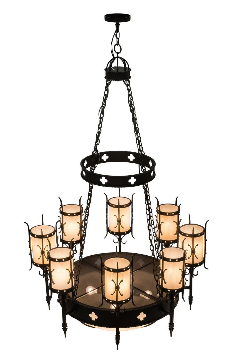 Meyda Tiffany 164773 12 Light Chandelier, Black Textured